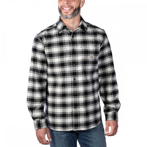 Carhartt Men's Rugged Flex™ Relaxed Fit Midweight Flannel L/S Plaid Shirt - Malt