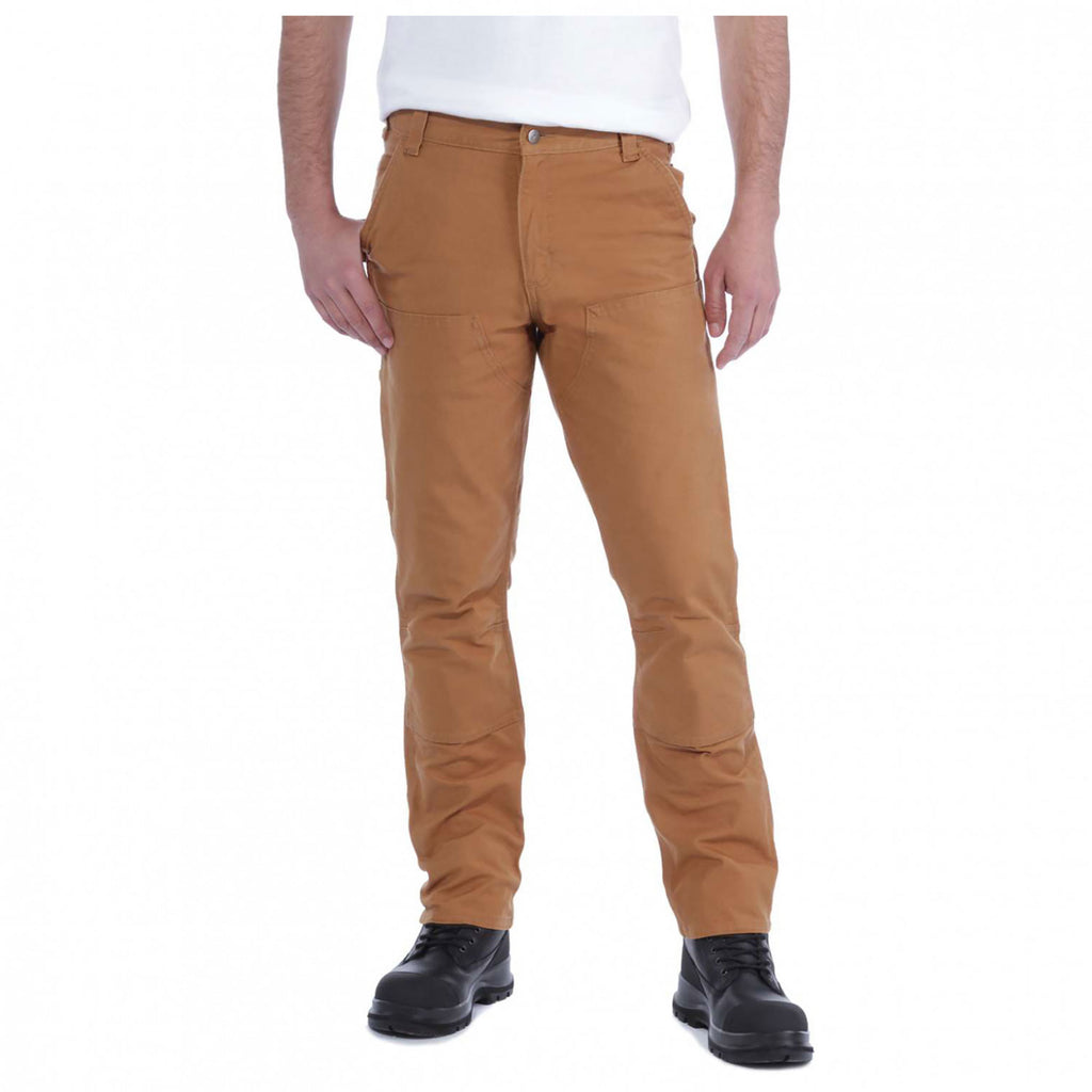 Carhartt Men's Straight Fit Stretch Duck Double Front Trousers - Carhartt Brown